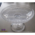 Beautiful Clear Glass Footed Plate & glass fruit plate